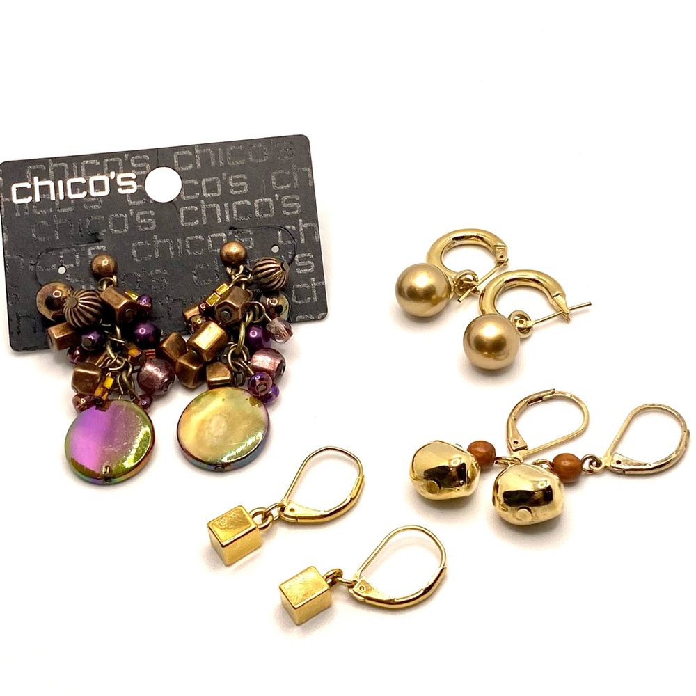 Vintage Estate Jewelery Signed MONET and Chico Lot of Four Earrings ✨ F026